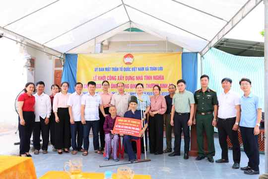 Khởi công xây dựng nhà tình nghĩa cho Thương binh 2/4 ở thôn Thượng Lưu 
