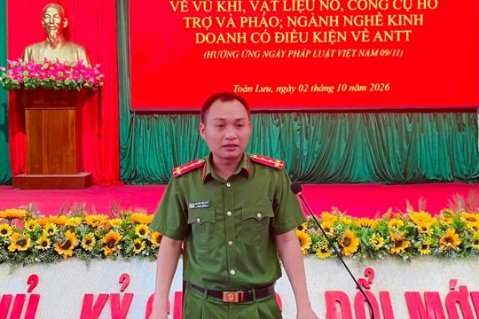Toàn Lưu tập huấn nghiệp vụ cho lực lượng tham gia bảo vệ an ninh, trật tự ở cơ sở