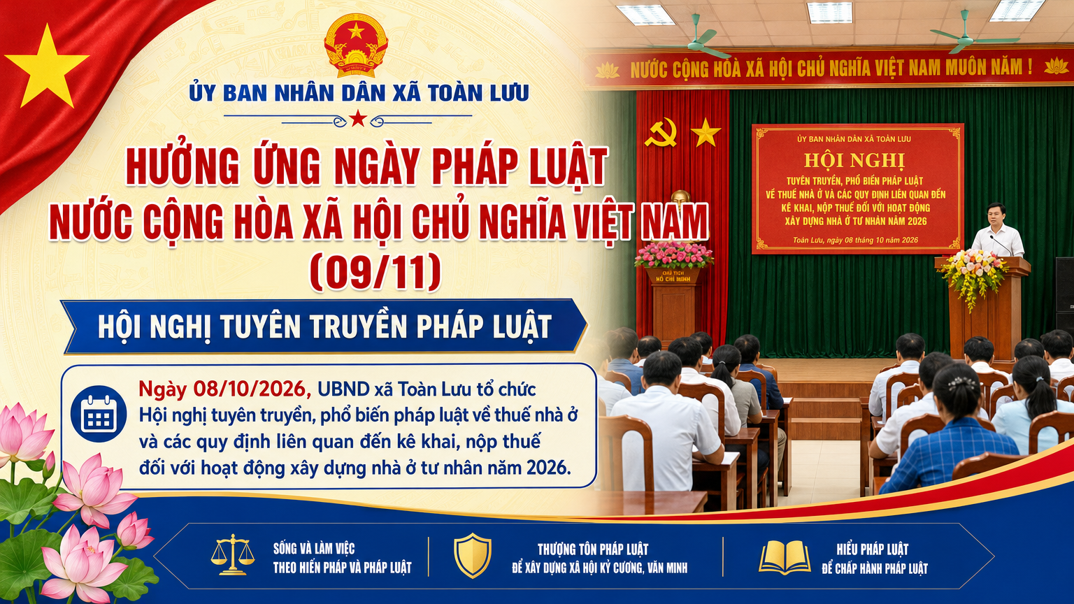 Xã Toàn Lưu tuyên truyền, phổ biến pháp luật về thuế nhà ở và thuế xây dựng nhà ở tư nhân năm 2026