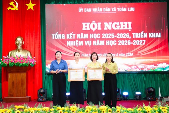Xã Toàn Lưu tổng kết năm học 2025 -2026, triển khai nhiệm vụ năm học 2026 - 2027